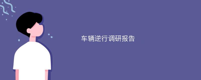 车辆逆行调研报告