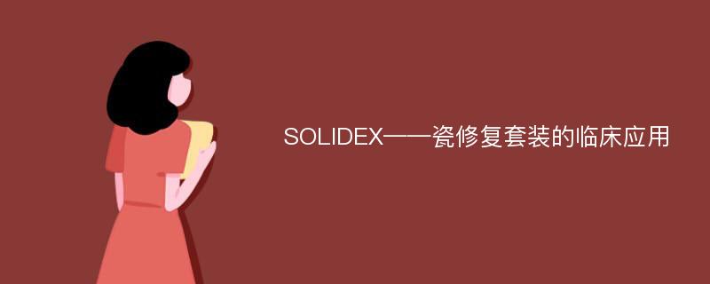 SOLIDEX——瓷修复套装的临床应用